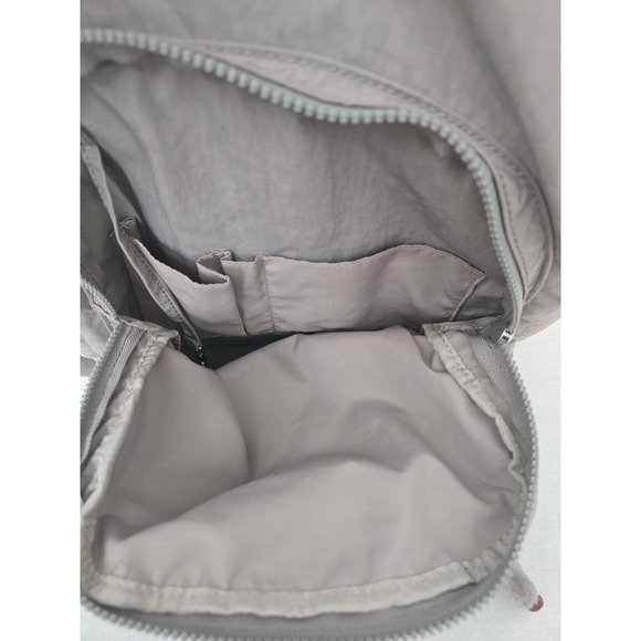 Kipling Seoul Laptop Backpack Gray Nylon Monkey Charm Front‎ Pocket Zip Closure - Picture 7 of 8
